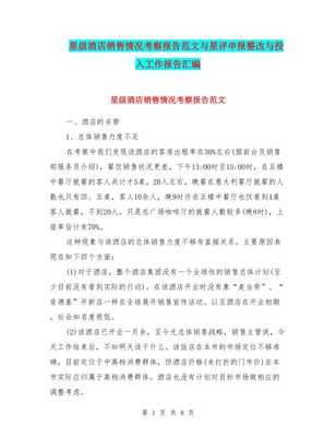 星級酒店銷售情況分析與個(gè)人衛(wèi)生用品營銷策略報(bào)告